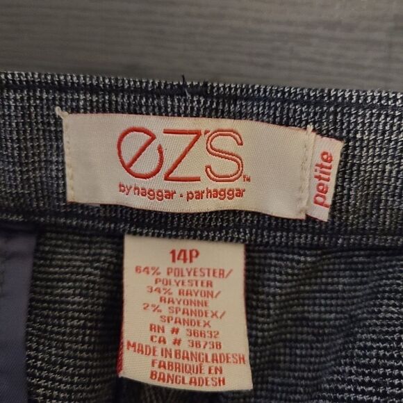 EZ's by Haggar Small Check Straight Leg Pants 14P - Picture 8 of 8